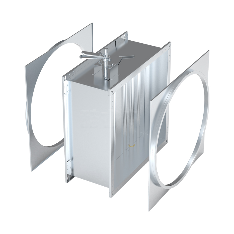 方转圆手动对开多叶调节阀