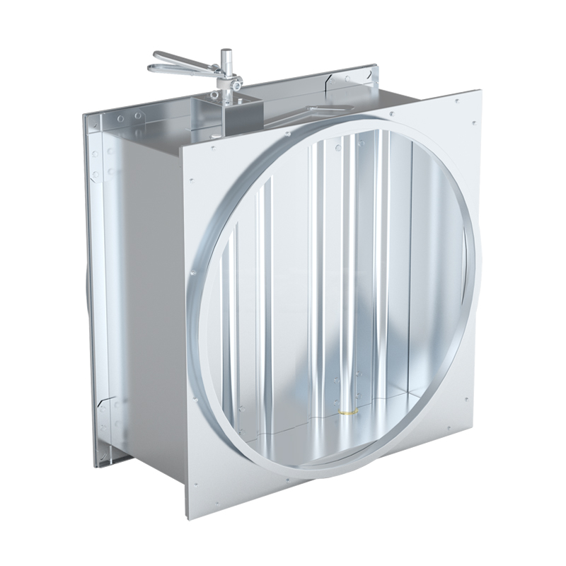 方转圆手动对开多叶调节阀