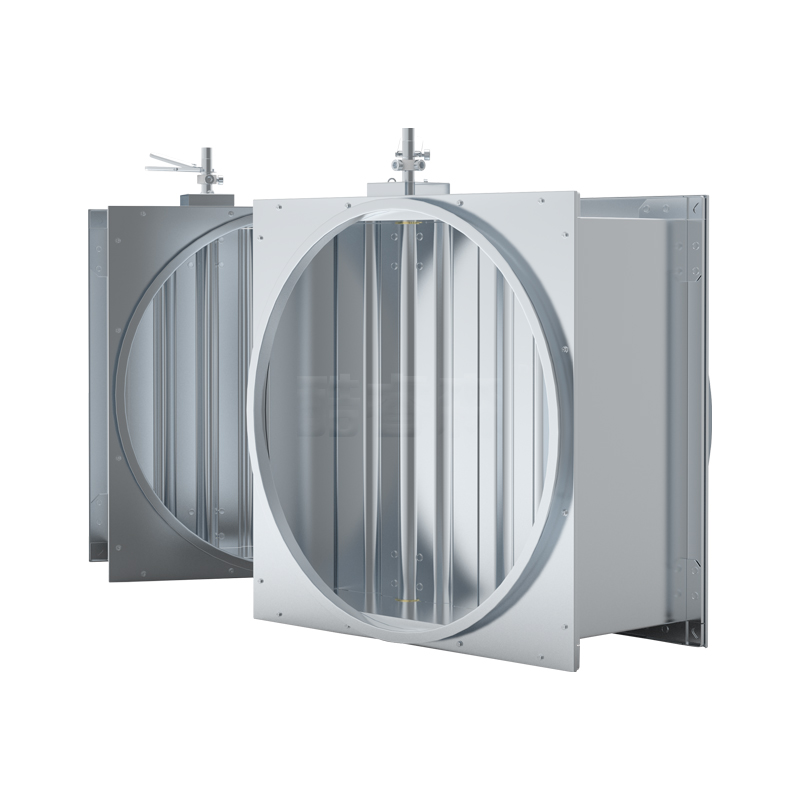 方转圆手动对开多叶调节阀